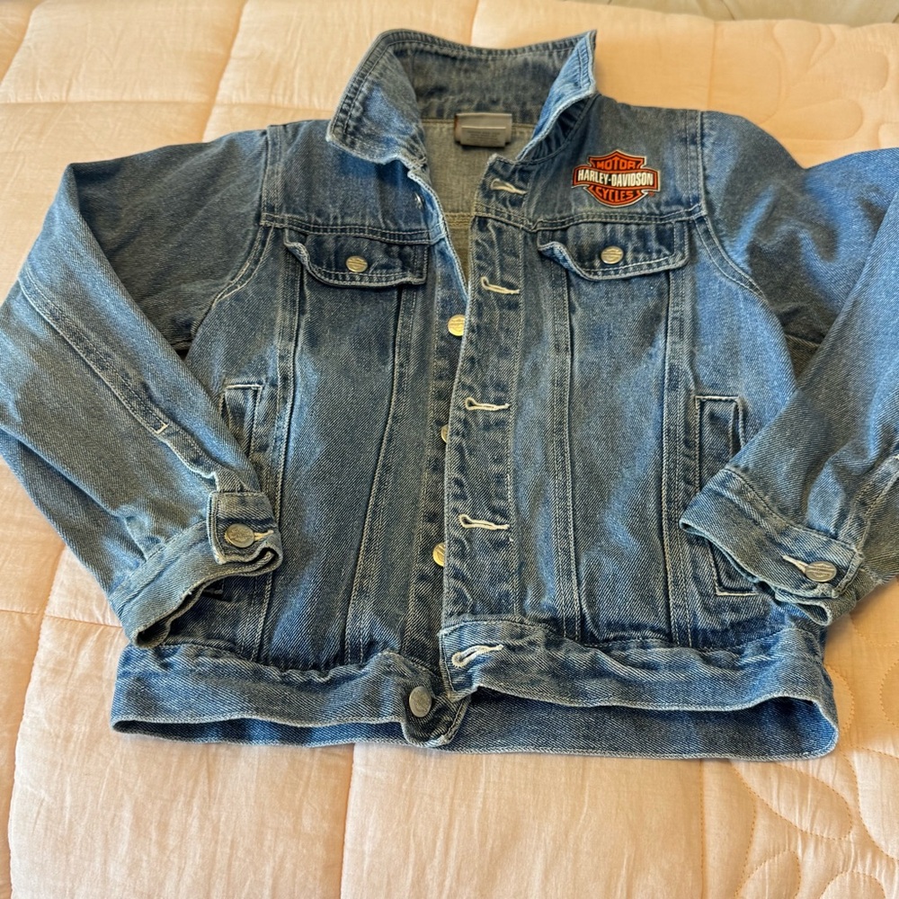 Harley-Davidson Kids Blue Denim Jacket Boys or Girl size 8-10